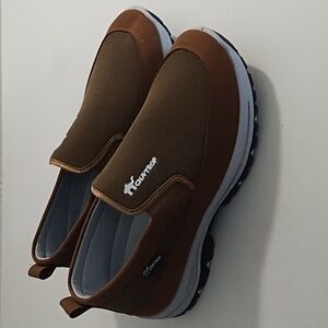 Brown Slip-On Comfort Loafers